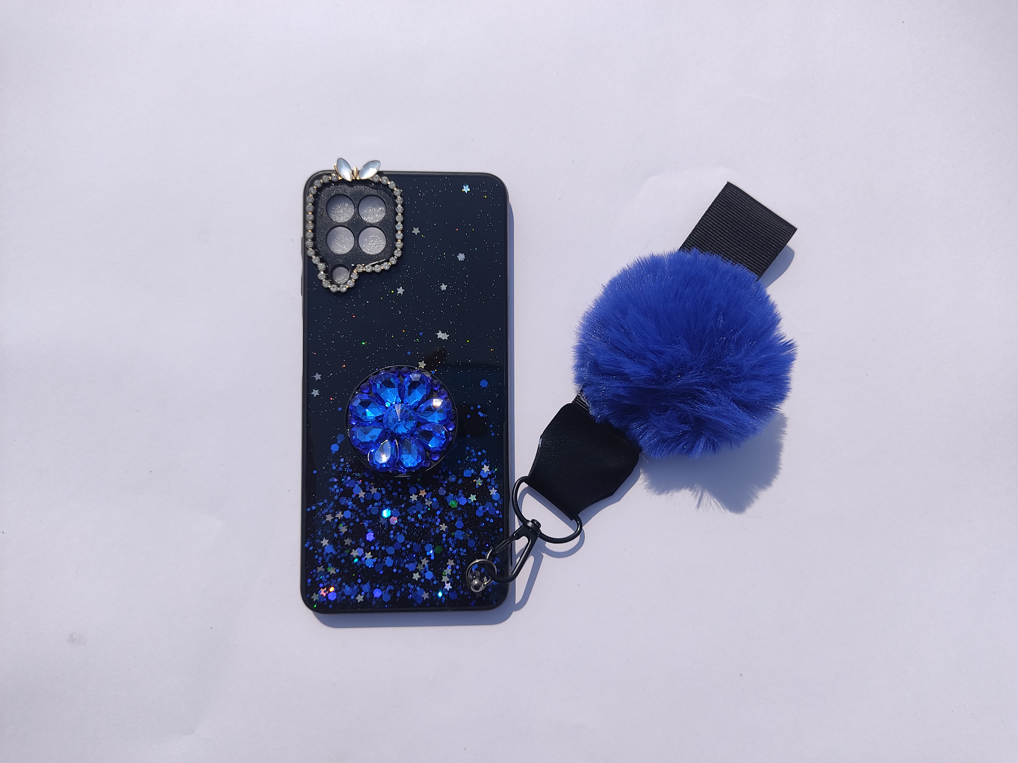 Samsung Galaxy A22/ M32 pom pom cover and case with pop and ring