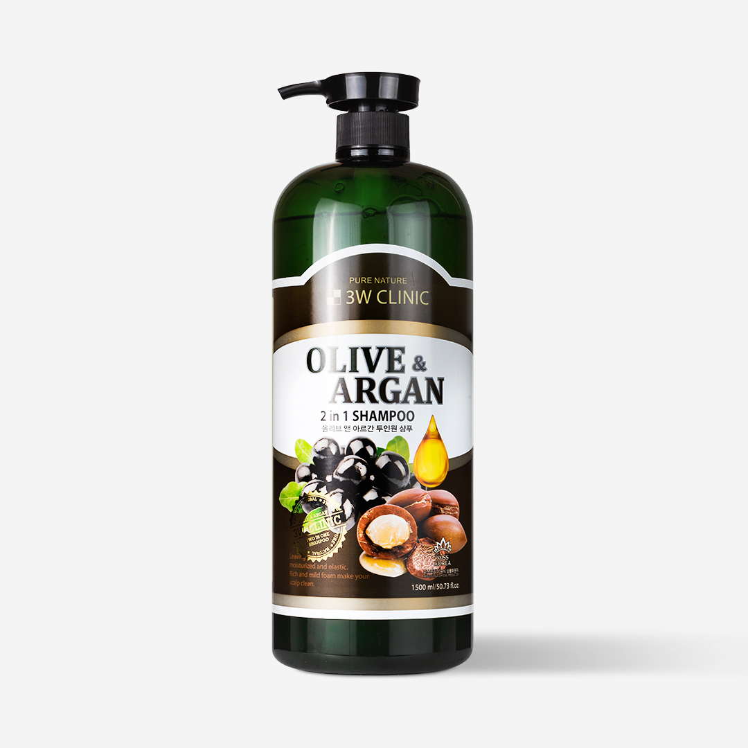 3w clinic olive and argan 2 IN 1 shampoo–1500ml