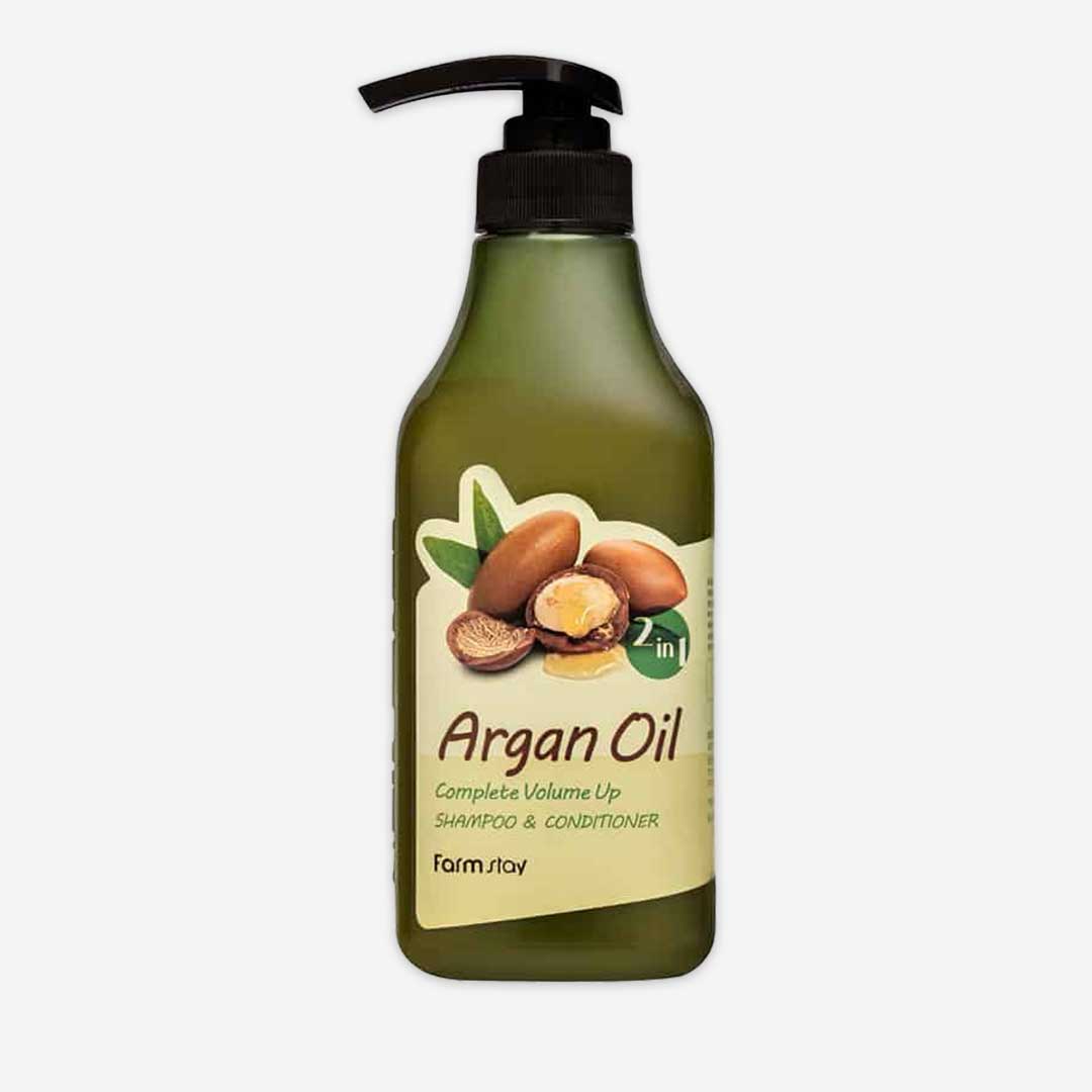 Farmstay Argan Oil Complete Volume Up Shampoo & Conditioner-530ml